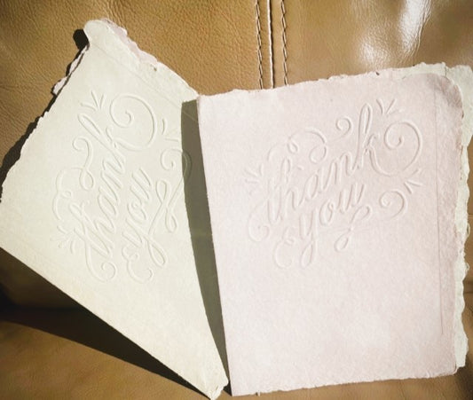 Embossed Thank you card