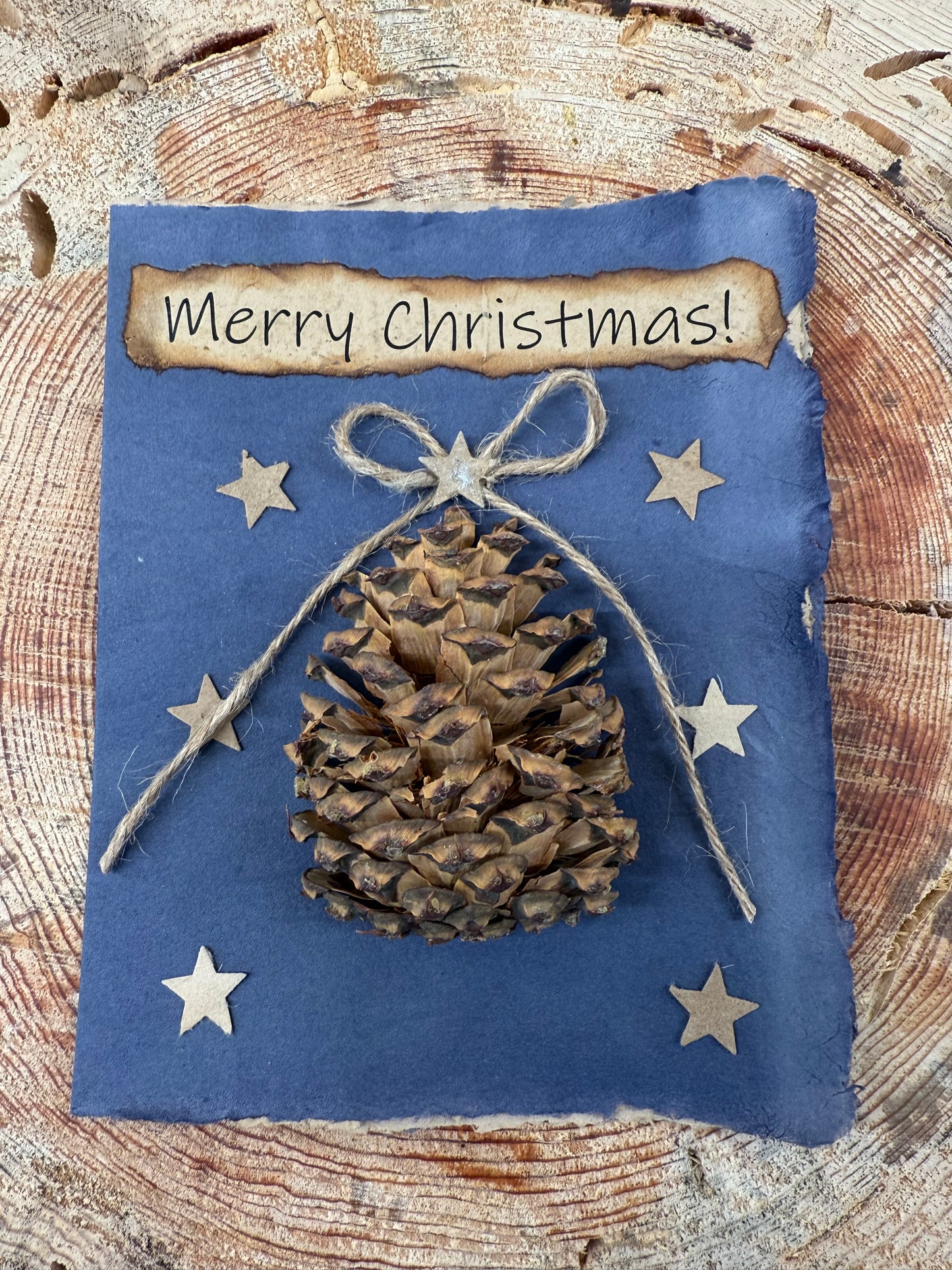 Pinecone Christmas Card